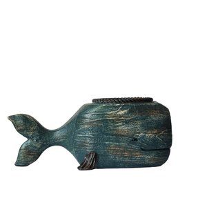 Drew Derose Blue Whale Pillar Candle Holder
